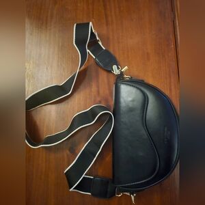NWOT Black Leather Crossbody Bag